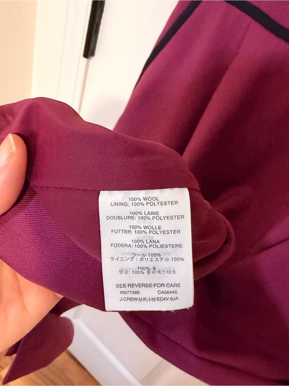 J Crew wool Sleeveless Burgundy Sheath Dress - Picture 5 of 5